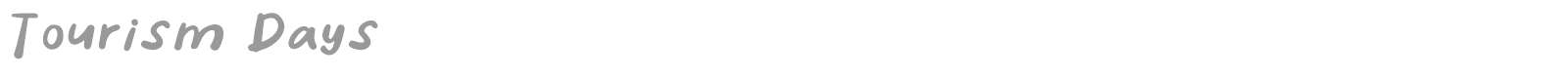 Tourism Days font preview